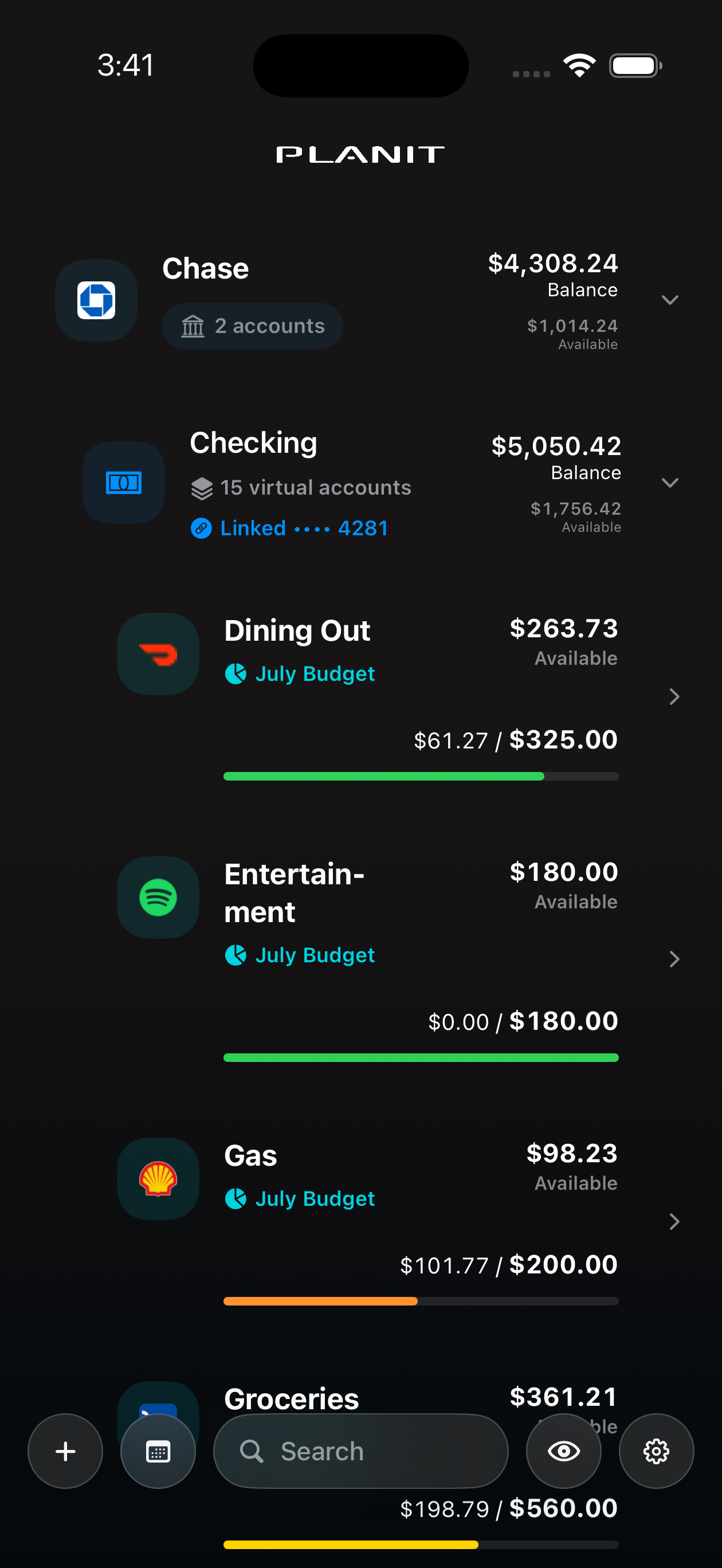 PlanIt app screenshot